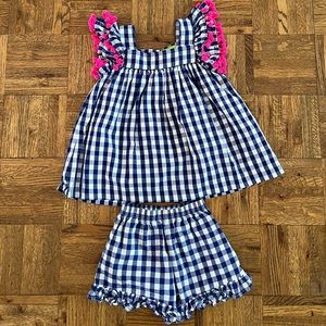 Girls Gingham Matching Set
